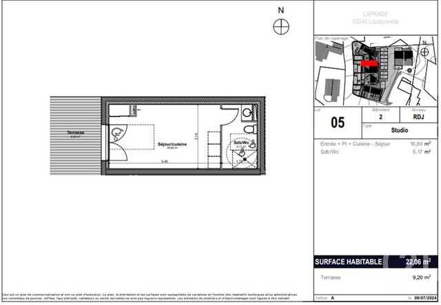 Appartement F1 à vendre - 1 pièce - 22.06 m2 - LOUDENVIELLE - 65 - MIDI-PYRENEES - Century 21 Pyrénées Immo